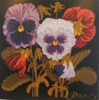 イギリス製 Elizabeth Bradley ニードルポイントキット Pansy