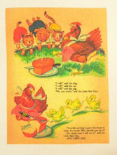 画像2: 転写カットクロスTHE LITTLE RED HEN 